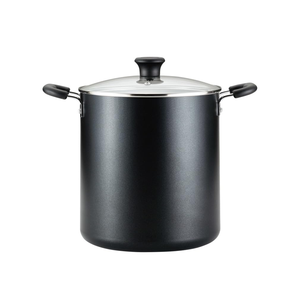 Version 1.0.0 T-fal Initiatives Nonstick Stockpot 8 Quart Oven Safe 350F Cookware, Pots and Pans, Dishwasher Safe Black - Image 1