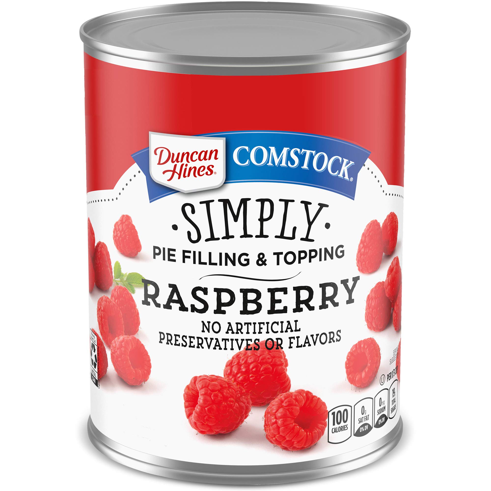 81SxLRhITdL Duncan Hines Comstock Simply Pie Filling, Raspberry, 21 Ounce (Pack of 8) - Image 1